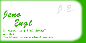 jeno engl business card